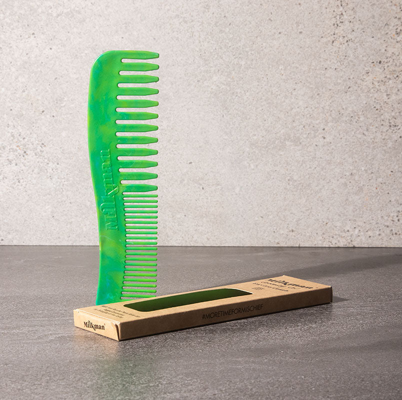 green yellow recycled plastic eco comb by milkman
