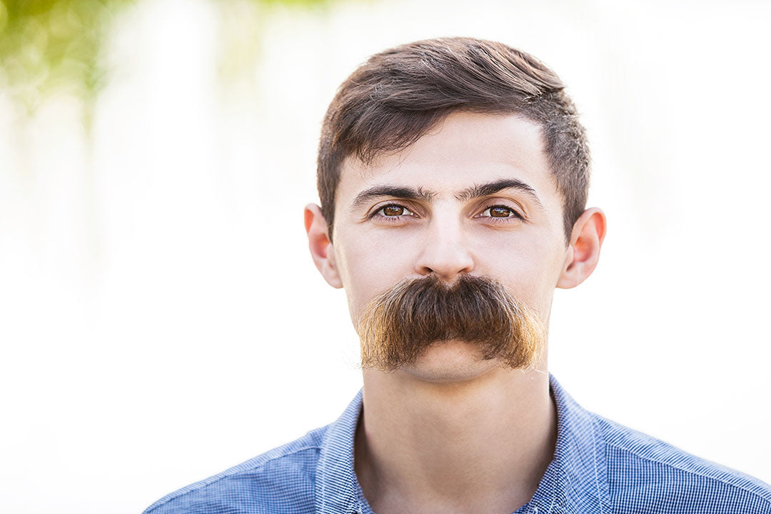 man with walrus moustache