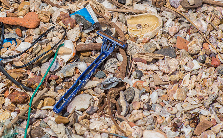 disposable razor in landfill