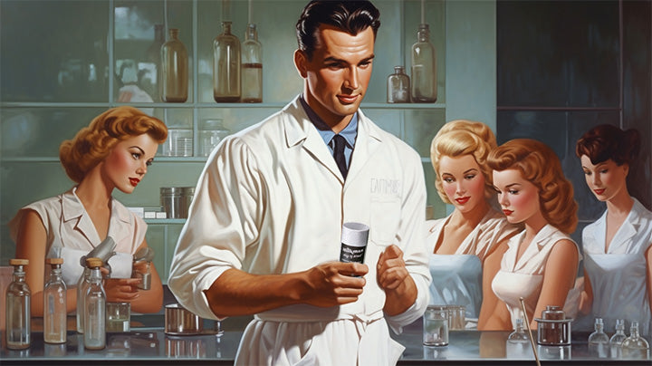 scientist holding milkman natural deodorant in australian laboratory