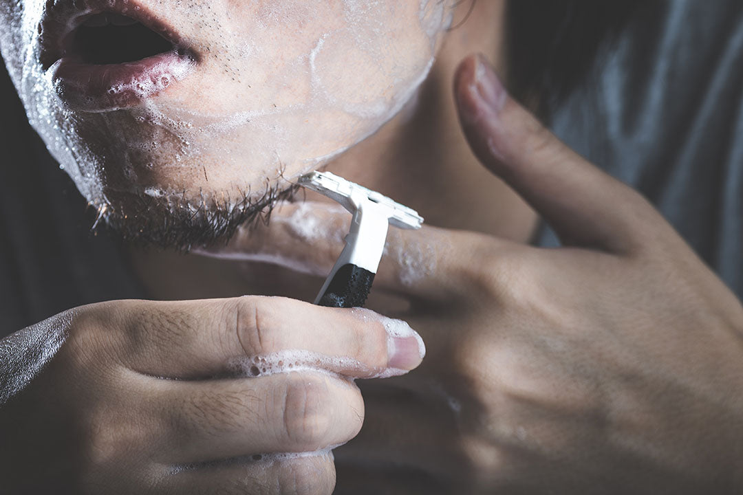 man shaving