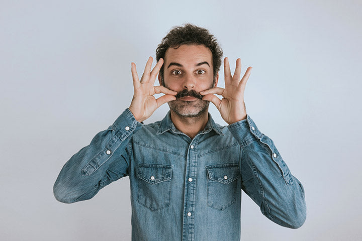 man with moustache