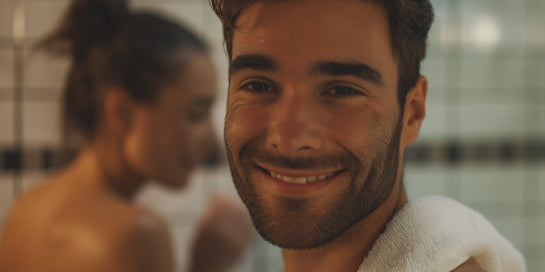 man with girlfriend after using milkman body wash