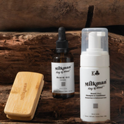 Beard Styling Box - Beard Oil, Beard Wash & Military Brush