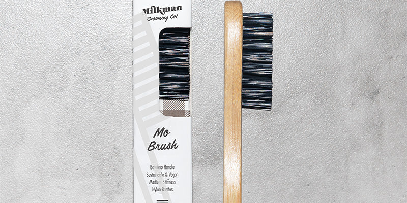 milkman moustache brush with box
