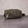 army green canvas toiletry dopp bag for men