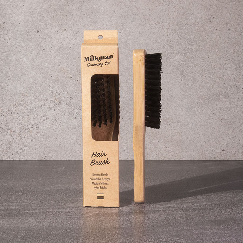 bamboo hair brush with nylon bristle by milkman