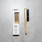 milkman bamboo wood hair and beard brush with box