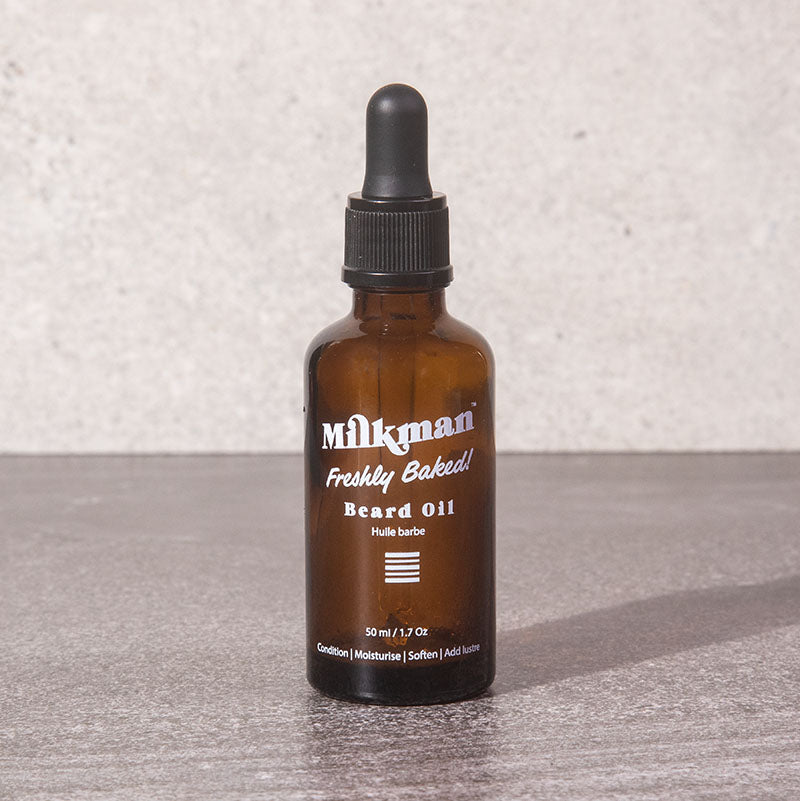 shop australian beard oil by milkman, freshly baked scent