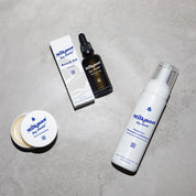 beard oil, beard wash and balm combo in bay bounty scent