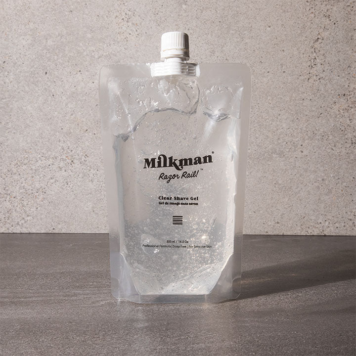 milkman clear shave gel eco-refill, made in australia