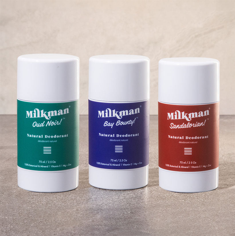 men's natural deodorant mixed 3 pack oud noir, bay bounty and sandalorian