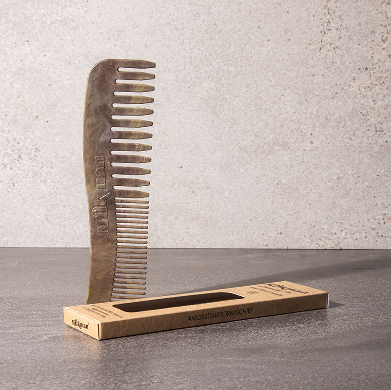 brown white recycled plastic eco comb by milkman