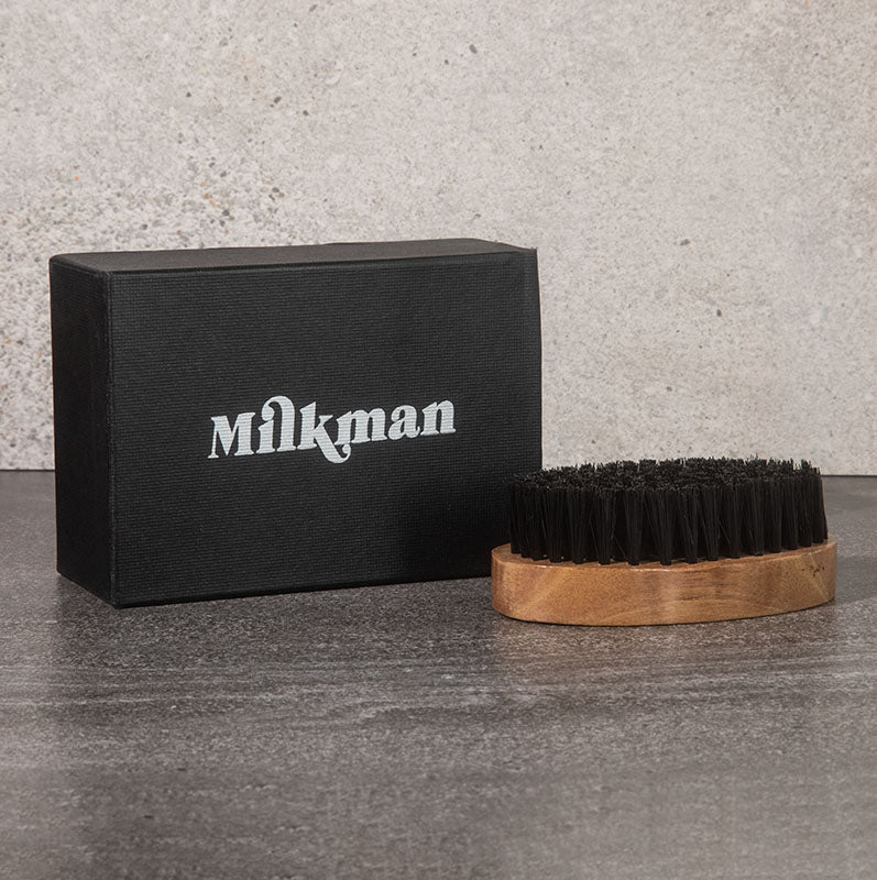 milkman military beard brush with nylon bristle