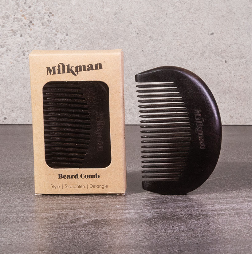 wood beard comb by milkman