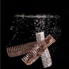 brown and white recycled plastic comb