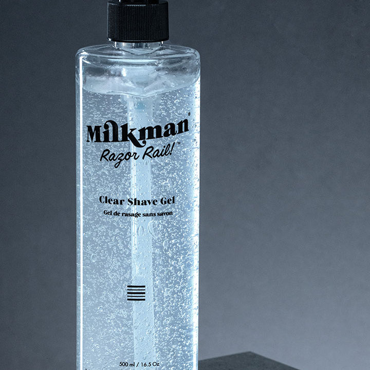 clear shave gel on the bench