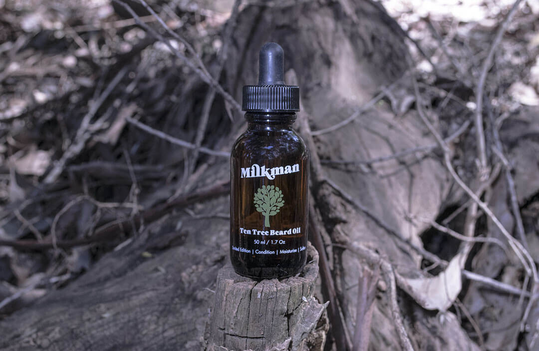 Organic beard oil in bush ten trees scent