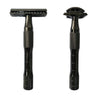 safety razor gunmetal grey on white background